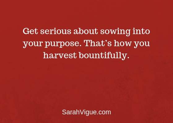 Sowing your purpose for big bounty Sarah Vigue