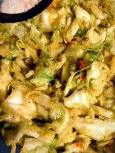 Sarah L Vigue DIY Sauerkraut aka lacto fermented cabbage - probiotic Sauerkraut with Himalayan Sea Salt